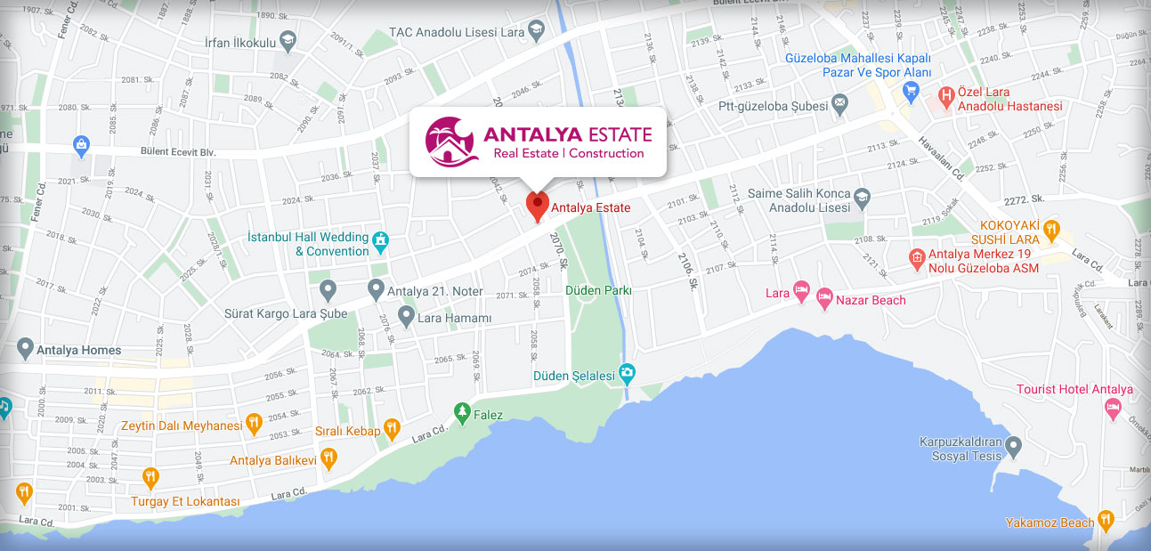 Карта контактов AntalyaEstate